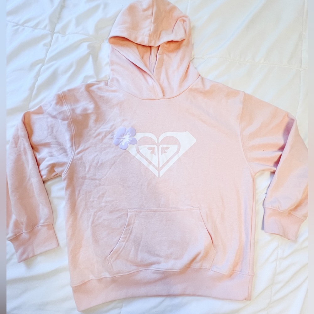 Roxy Pink Hoodie with White Logo
